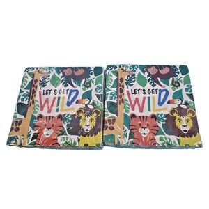 Paper Napkins Wildlife Zoo Animal Print Square Pk 25 X's 2